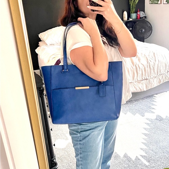 Sole Society Blue Laptop Tote NEW - Picture 9 of 9